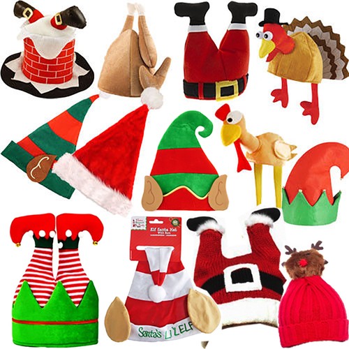 Novelty christmas hats festive - novelty,