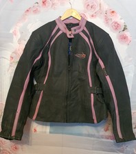 Tuzo Motocouture Ladies Leather Motorbike Jacket Black Approx Size 12 CE Armour