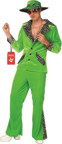 Men green pimp costume hat - men`s,
