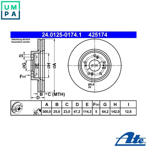 Brake disc 0125 - 2x,