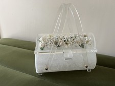Lucite Coffin Purse Vintage 50s Bridal wedding Excellent Condition Rare