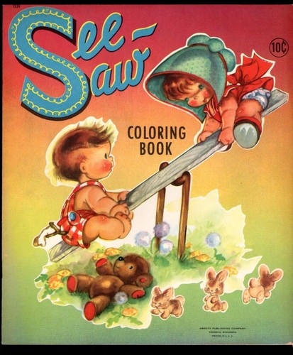 See saw coloring - see-saw, book