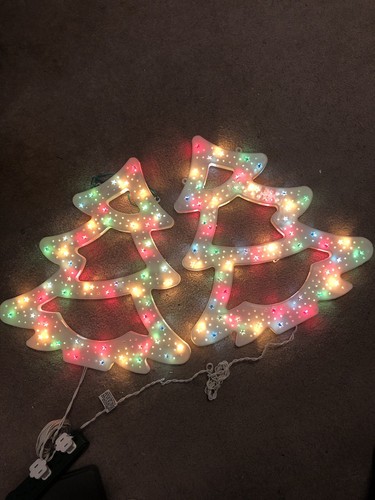 Vtg christmas silhouette tree - vtg,