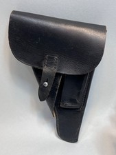 1945 Post WWII War German Walther P38 Leather Pistol Gun Holster Marked MdJ