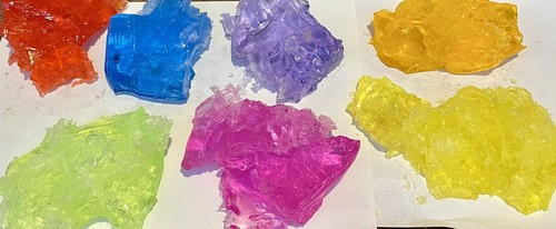 Coloured jelly wax for - wax, candle