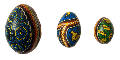 Handheld painted egg rattle - painted,