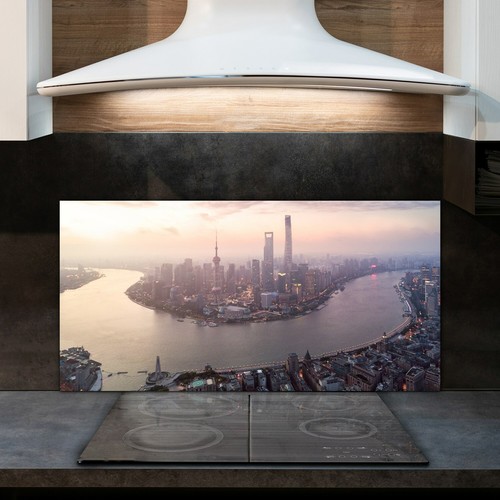 Glass kitchen splashback tile - kitchen,