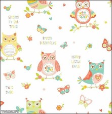 Happy Little Owls Wallpaper