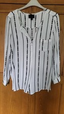 White shirt black stripe pattern Size S TK Maxx