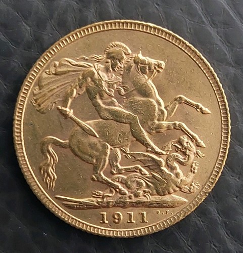 1911 george full sovereign - 1911,