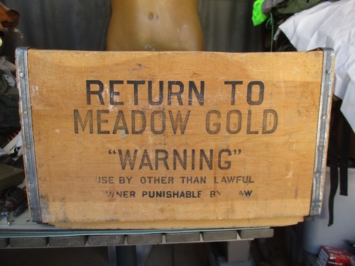 Vintage wood milk crate - vintage,
