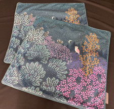 Sara Miller Moonlit Dreams Owl - Set of 2 Cushion Covers - Green - 50x50cm
