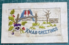 WW1 Silk Postcard "Xmas