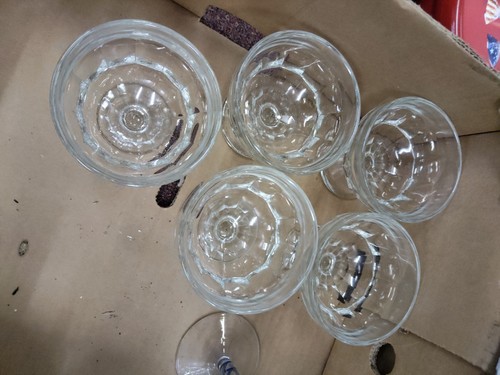 Clear glass small trifle - 5,