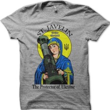 Support UKRAINE Saint St Javelin The Protector of Ukraine N-LAW t-shirt 8959