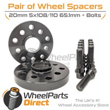 Wheel Spacers (2) & Bolts 20mm