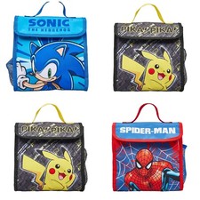 Boys Character Official Insulated School Lunch Bag With Side Mesh Drink Pocket