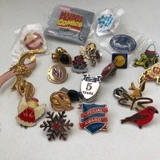 Job Lot Pins Badges Bundle Ghostbusters Marvel Enamel Robin Snowflake