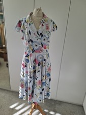 Hearts and Roses Women's Floral Dress Vintage/Retro Style, Size 14