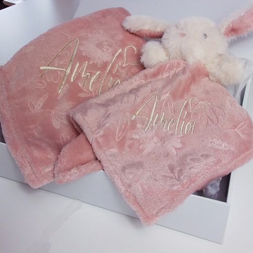 Personalised embroidered baby - embroidered,