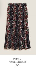 Size 14 SHT M&S Pur Una Boho Midaix Floral Skirt ***with Pockets***