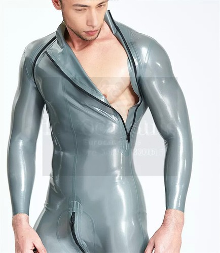 Mens grey latex - grey, chest