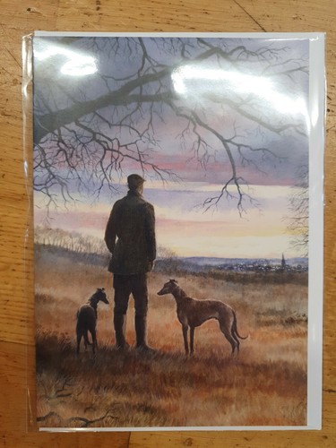 Whippet greetings card