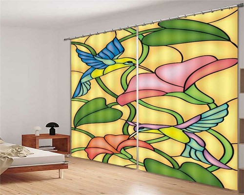 Feather bird nectar curtain - nectar,