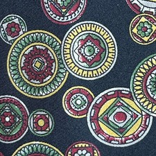 UNBRANDED MENS BLACK SCATTER FOULARD SILK MADDER STYLE PRINTED UK MADE TIE Y5