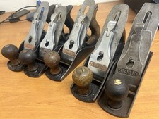 5 X Vintage Stanley Bailey No 4 Carpenters Smoothing Planes Job Lot