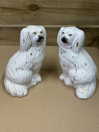 Antique staffordshire dogs - antique,