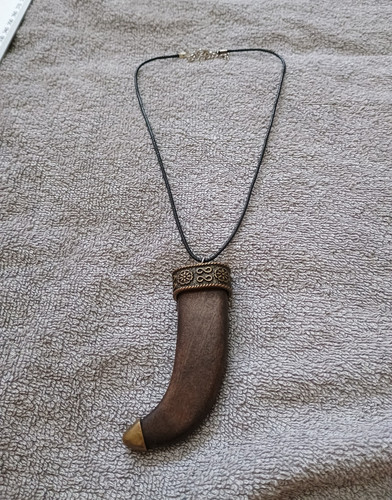 Wood horn pendant bohemian - horn,