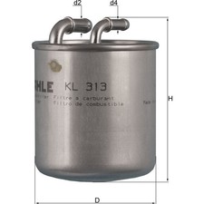 KL313 Fuel Filter In Line 86mm Outer Diameter 100mm Height Service Mahle Knecht