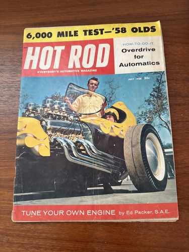 Hot rod magazine july 1958 - rod,