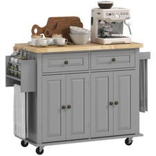 HOMCOM Rolling Kitchen Island