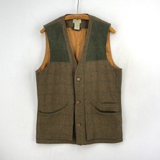 Beretta Tweed Shooting Vest Mens Large Green Check Sporting Hunting Waistcoat