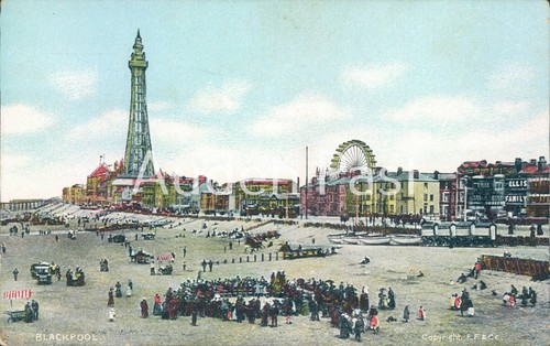 Vintage blackpool tower beach - vintage,