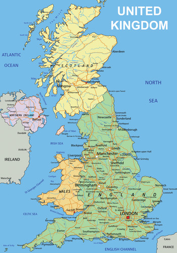 United kingdom map - kingdom, uk