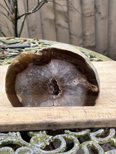 Agate bookends large - large, heavy