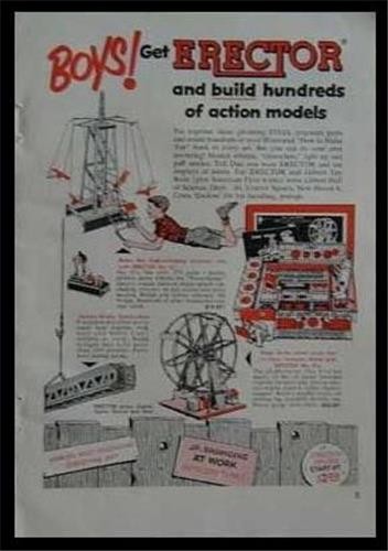 1953 gilbert erector - 1953, set
