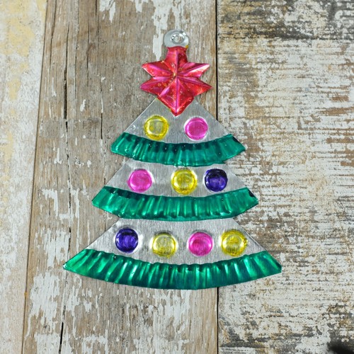 Mexican tin christmas tree - mexican,