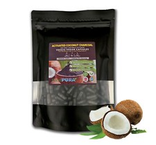FoodPURA Coconut Activated Charcoal Capsules 1500mg x 365 Bloating & Wind Relief