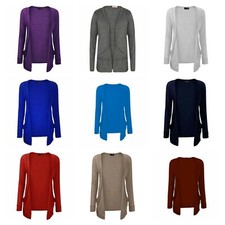 Kids Girls Plain Open Boyfriend Cardigan Long Sleeves Fashion Top Age 8-13 Years