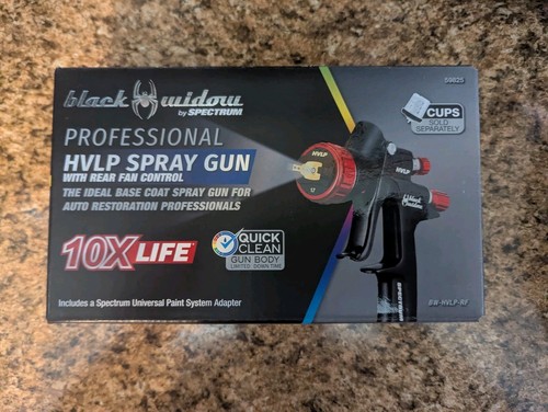 Black widow hvlp spray - black, gun.