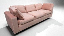 SWOON Seattle Three Seater Sofa in Blush Easy Velvet (1894)