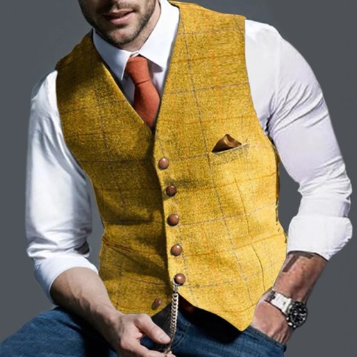 Mens tweed waistcoat vintage - mens,