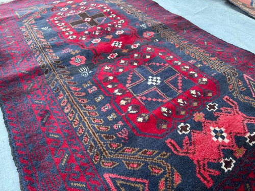 Hand knotted afghan baluchi - hand,