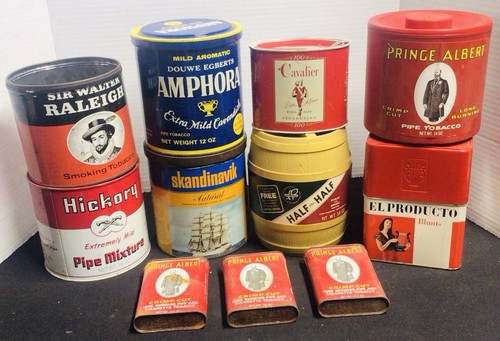 Vintage tobacco tins kegs - 11,