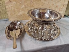 Oneida Silversmiths Silver Plated Punch Bowl Set
