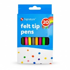 20 Felt Tip Pens Set Fine